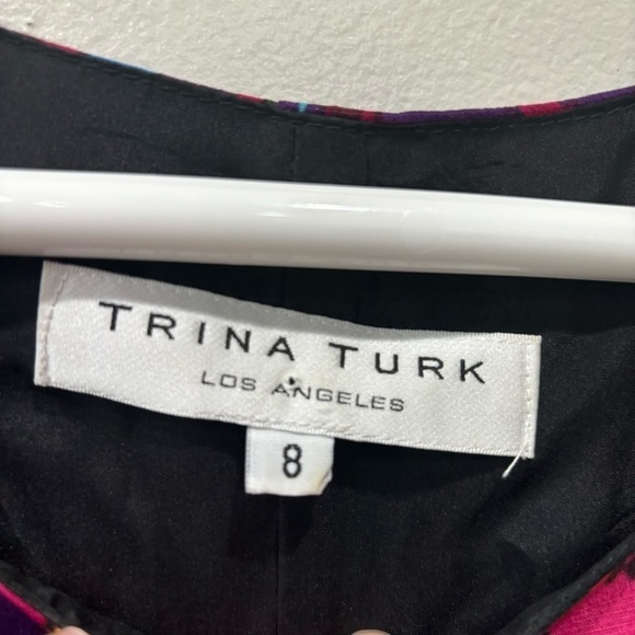 Trina Turk Peacock Print Silk Blend Mini Dress Women’s Size 8 - Picture 2 of 12